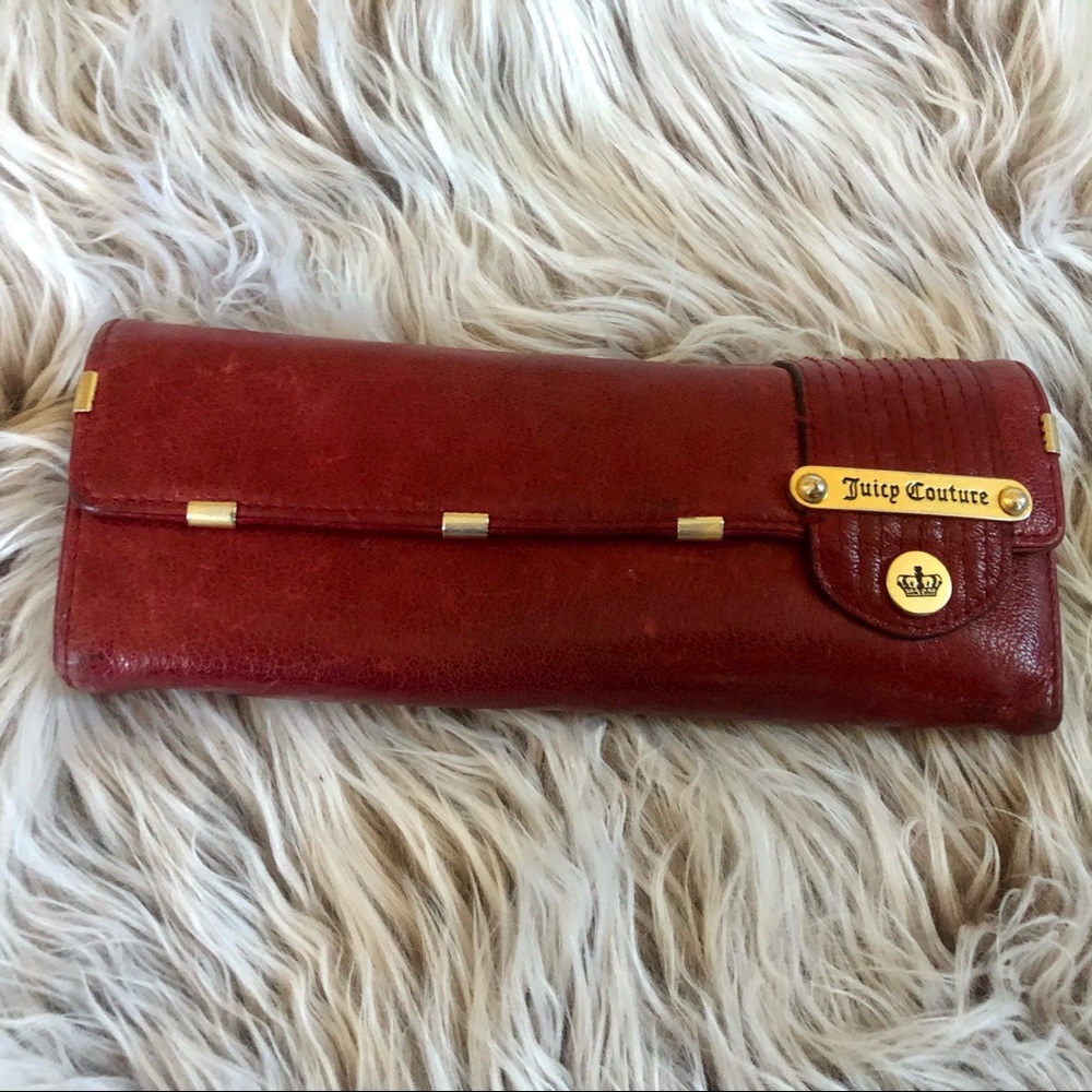 Juicy Couture red leather wallet